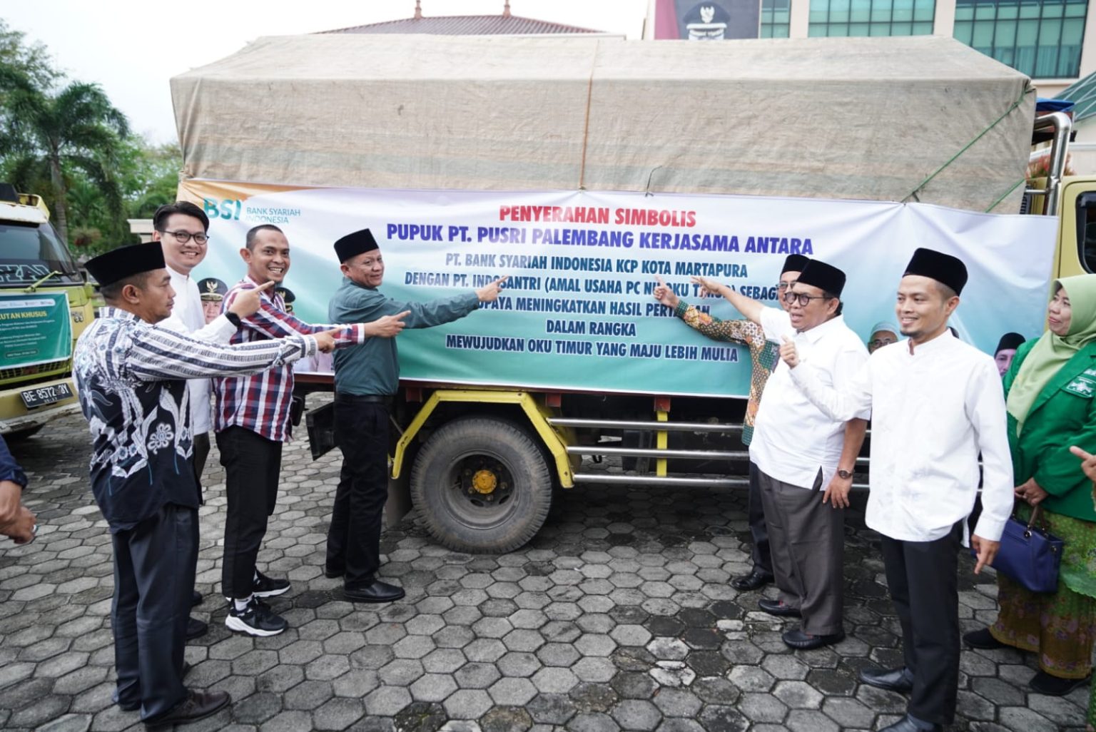 Pusri Bantu Petani NU 30 Ton Pupuk Komersil, Dihadiri Bupati dan Ketua PW NU Sumsel