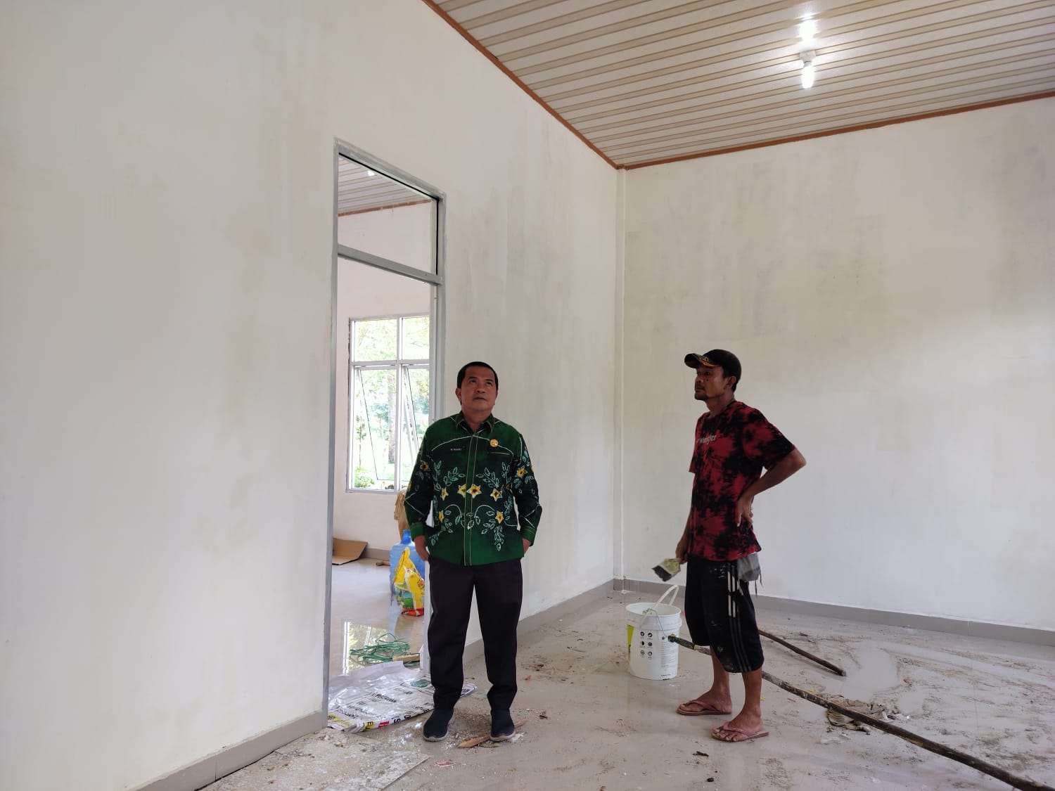 Kepala Kemenag Muba Monitoring Pembangunan Gedung KUA Babat Toman