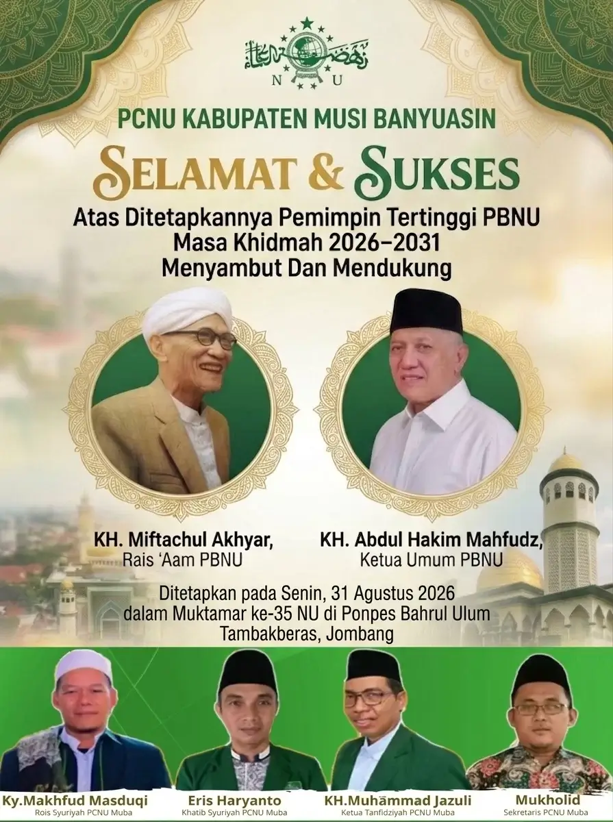 Ucapan Selamat PBNU 2026-2031-3
