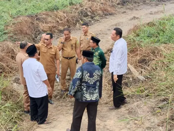 Pastikan Kejelasan Legalitas, Pemkab Muba Tertibkan Batas Tanah Kantor PCNU Muba Seluas 1 Hektar